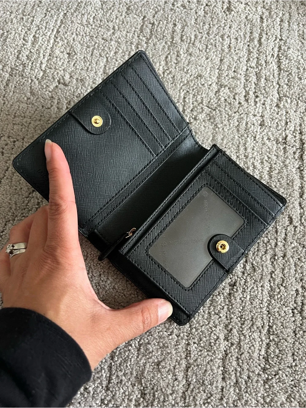 Michael Kors Black Wallet with Gold Logo
